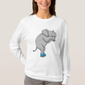 T-shirt Elephant Patinage sur glace Patins sur glace (Devant)