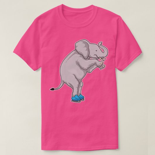 T-shirt Elephant Patinage sur glace Patins sur glace 2 (Design devant)