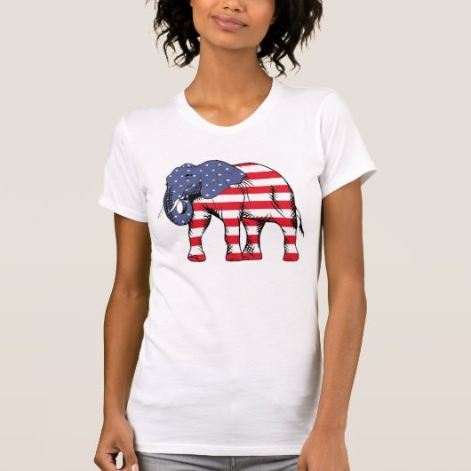 T-shirt Eléphant patriotique (Devant)