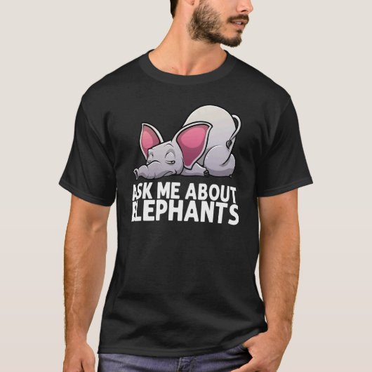 T-shirt Eléphant Pour Hommes Femmes Eléphant Animal (Devant)
