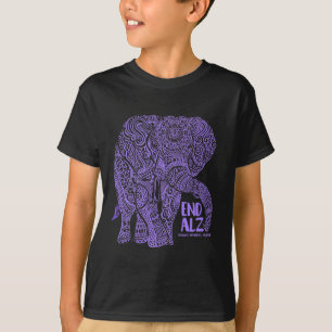 T-shirt Eléphant pourpre Alzheimer Sensibilisation Vêtemen