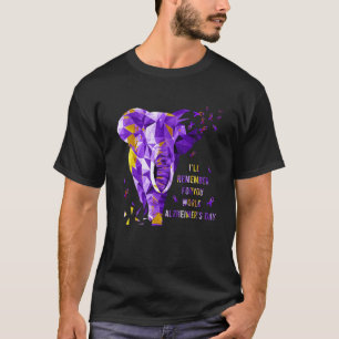 T-shirt Eléphant pourpre Je me souviendrai de vous Alzheim
