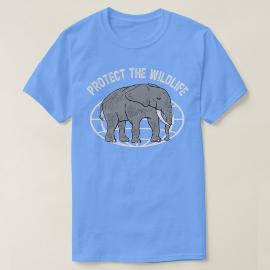 T-shirt Elephant Protéger L'Écologiste De La Faune (Design devant)