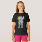 T-shirt Elephant Pupil Pencil School (Devant entier)