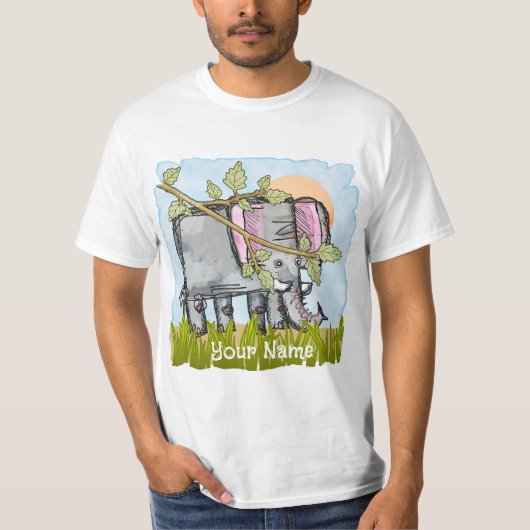 T-shirt Éléphant qui se cache (Devant)