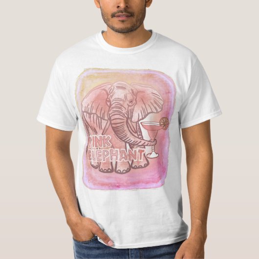 T-shirt Eléphant rose (Devant)