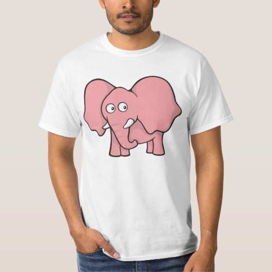 T-shirt éléphant rose (Devant)