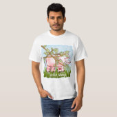 T-shirt Éléphant Rose Caché (Devant entier)