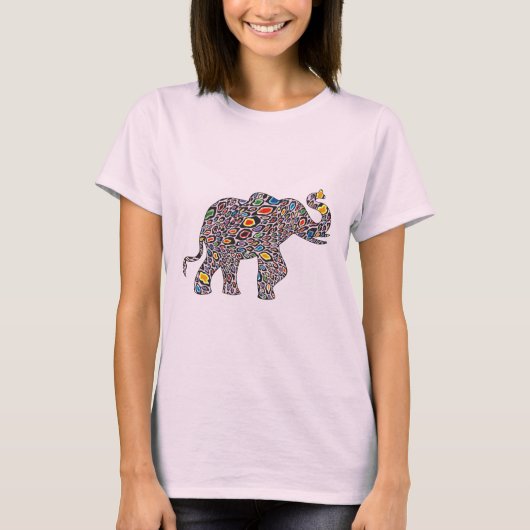T-shirt Eléphant rose Cheetah (Devant)