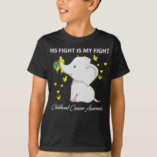 T-shirt Elephant sa lutte est ma lutte contre le cancer de