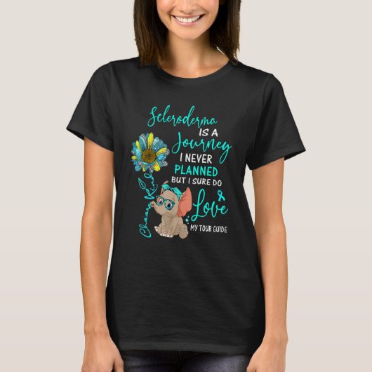 T-shirt Elephant Scleroderma Est Un Voyage Que Je N'Ai Jam (Devant)