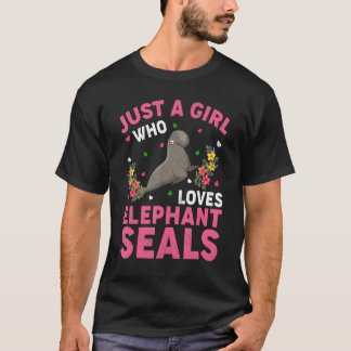 T-shirt Elephant Seal Fish Just A Girl Who Loves Elephant