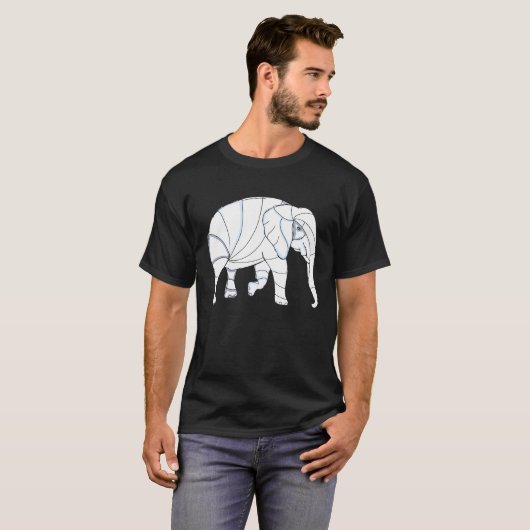 T-shirt Elephant sketch style pattern indian elephant afri (Devant entier)