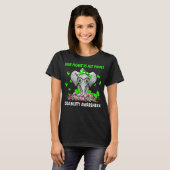 T-shirt Elephant Son combat est mon handicap de combat (Devant entier)