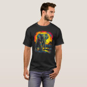 T-shirt Elephant Sun Zoo Jungle Nature Designer (Devant entier)