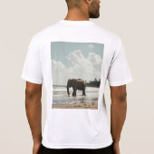 T-shirt Eléphant sur la plage (Dos)