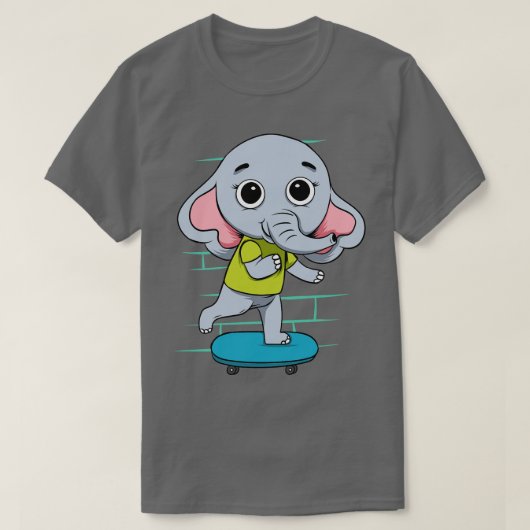 T-shirt Elephant Sur Patinage (Design devant)