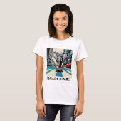 T-shirt Eléphant sur un skateboard (Devant entier)