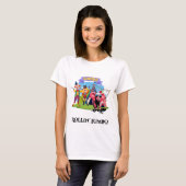 T-shirt Eléphant sur un skateboard (Devant entier)