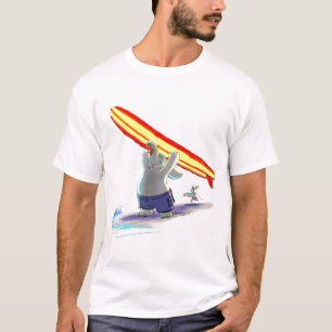 T-shirt éléphant surfant