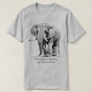 T-shirt Éléphant Taureau prenant à une balade   la faune