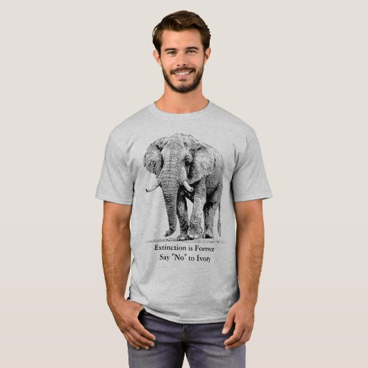 T-shirt Éléphant Taureau prenant à une balade | la faune (Devant entier)