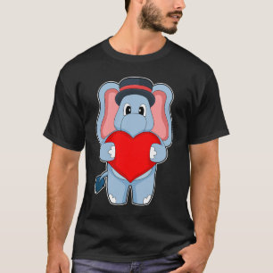 T-shirt Éléphant Toilettage Cœur Mariage