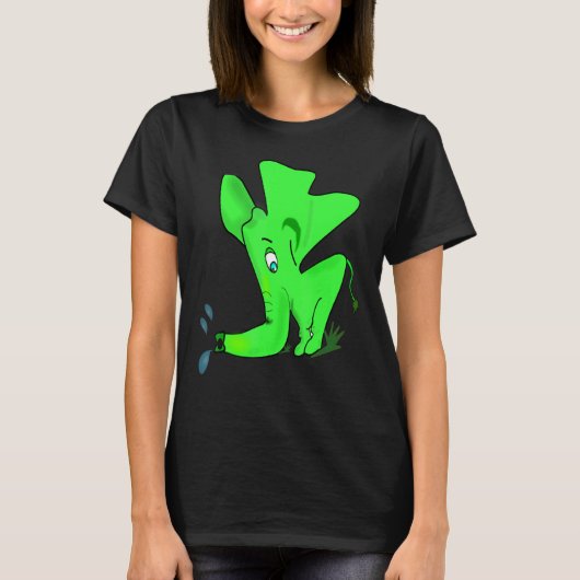 T-shirt Eléphant vert (Devant)
