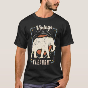 T-shirt Elephant Vintage Rétro classique amour animal 1