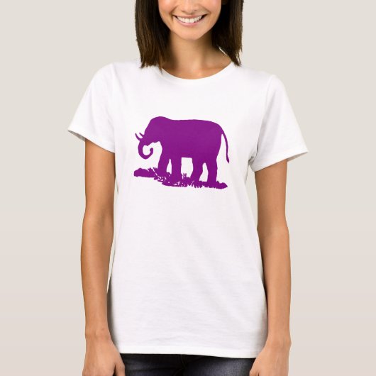 T-shirt Éléphant Violet (Devant)