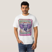 T-shirt éléphant violet (Devant entier)
