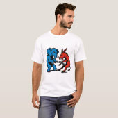 T-shirt Elephant vs Donkey Graphic (Devant entier)