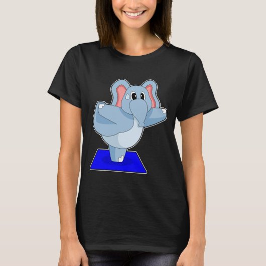 T-shirt Eléphant Yoga Fitness Gymnastique (Devant)