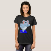 T-shirt Eléphant Yoga Fitness Gymnastique (Devant entier)