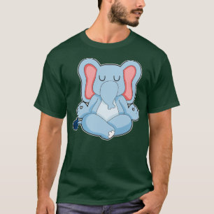T-shirt Eléphant Yoga Méditation Gymnastique