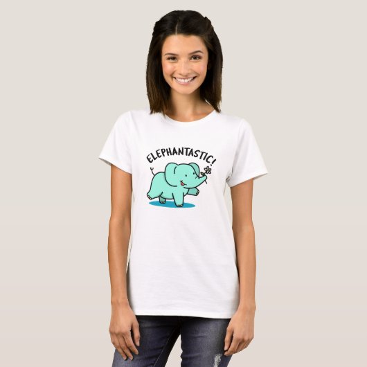 T-shirt Elephantastic Funny Elephant Pun (Devant entier)