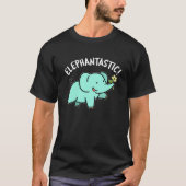 T-shirt Elephantastic Funny Elephant Pun Dark BG (Devant)