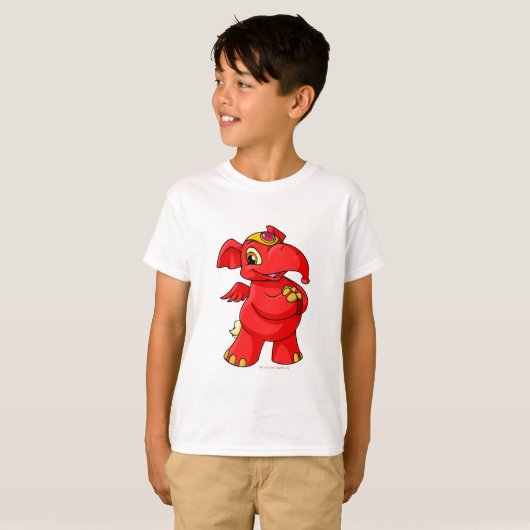 T-shirt Elephante rouge joyeux (Devant entier)