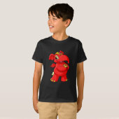 T-shirt Elephante rouge joyeux (Devant entier)