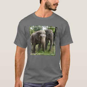 T-shirt Éléphants asiatiques côte à côte