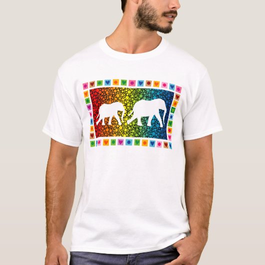 T-shirt Eléphants blancs (Devant)
