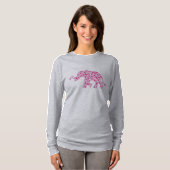 T-shirt éléphants composés de petits coeurs roses (Devant entier)
