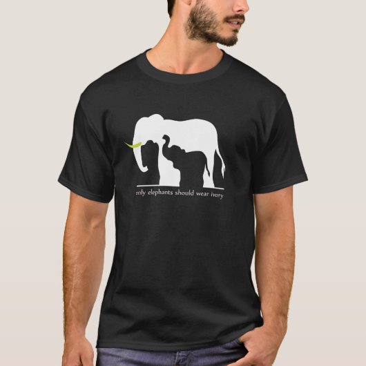 T-shirt Éléphants et ivoire (Devant)