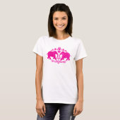 T-shirt Eléphants indiens chics Pink Ethnic (Devant entier)