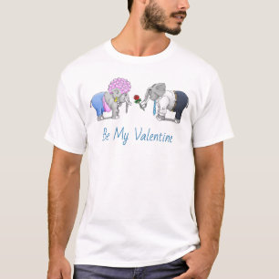 T-shirt Éléphants Romantiques pour la Saint-Valentin