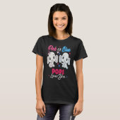 T-shirt Eléphants roses ou bleus Pops vous aime Baby showe (Devant entier)