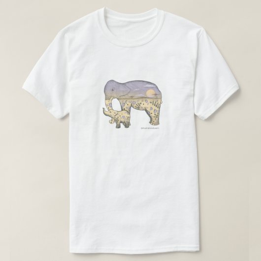 T-shirt Eléphants se lèvent (Art par Erin) (Design devant)