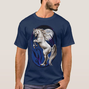 T-shirt Élevage de la chemise d'ovale de cheval blanc