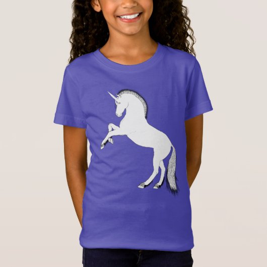 T-Shirt Élevage de la licorne blanche (Devant)