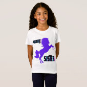 T-Shirt Élevage de pony pourpre de soeur moyenne (Devant entier)